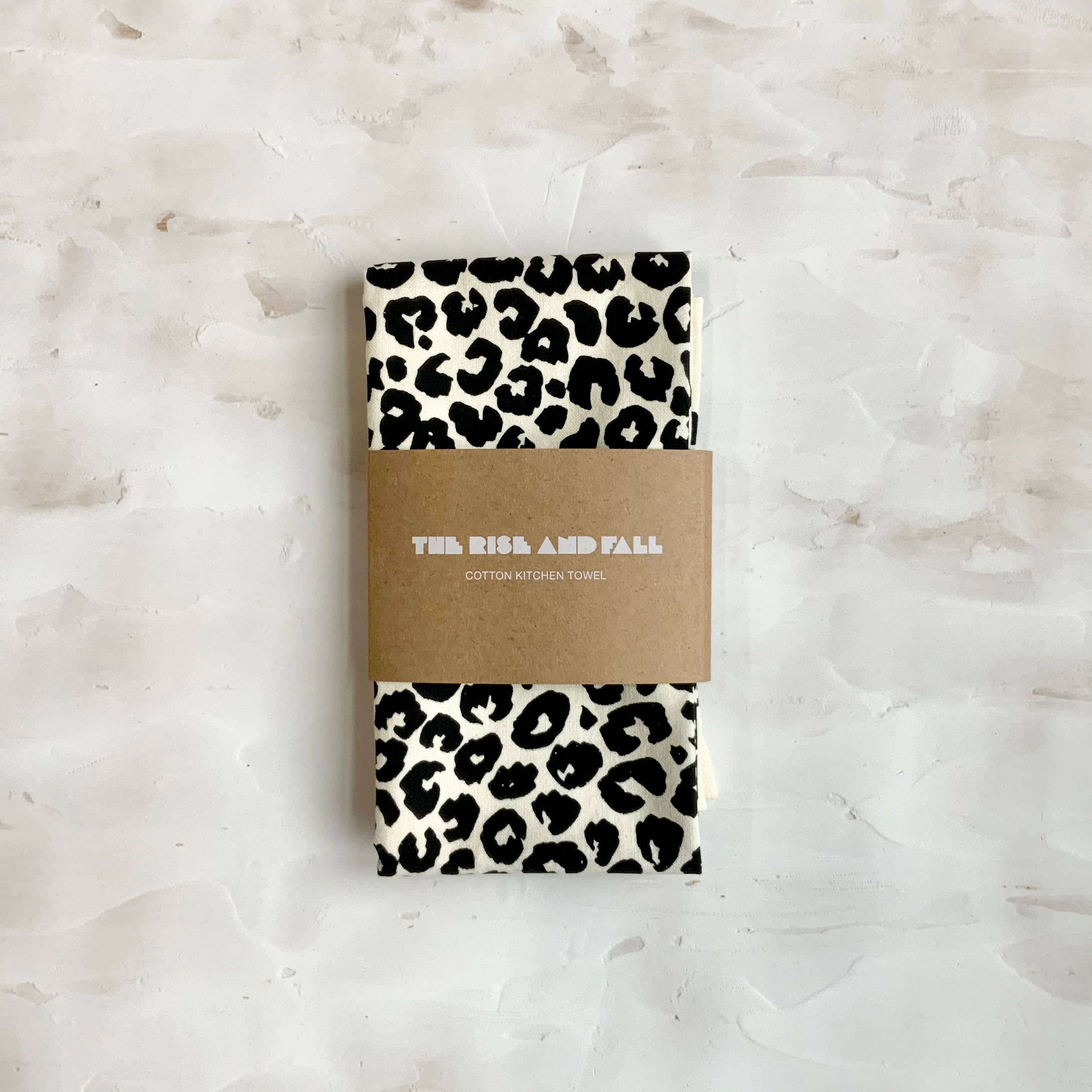 Leopard print cotton kitchen towel 