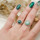Royston Turquoise Ring | Medium Round Stone with Single Band
