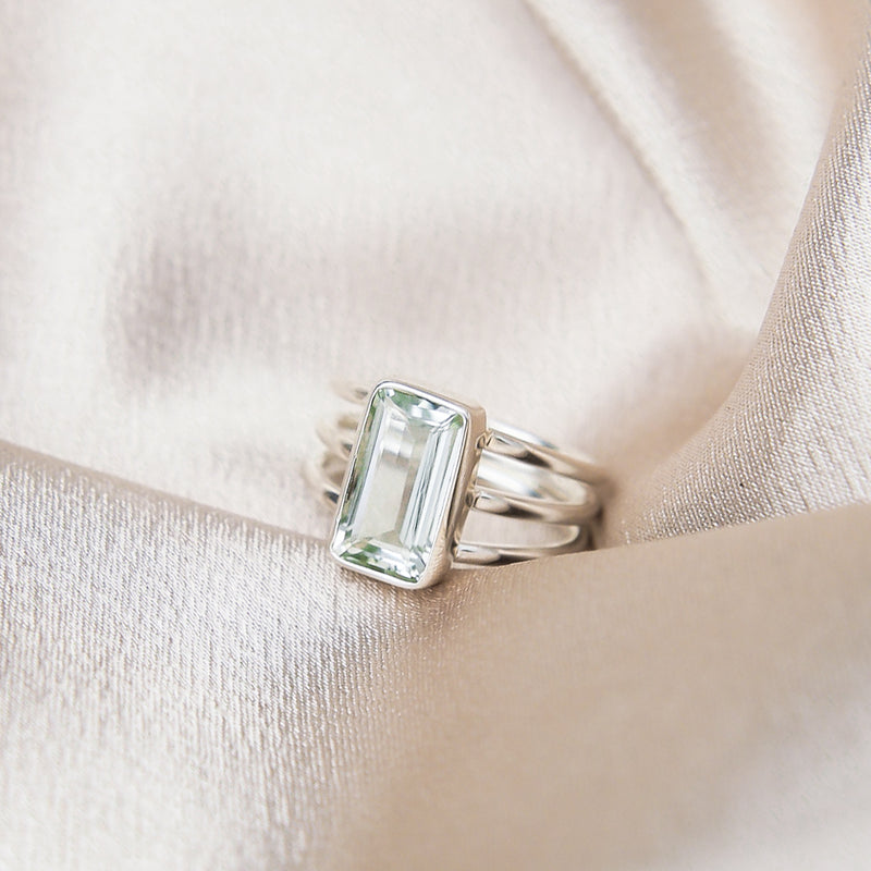 Green Amethyst Ring | sz 7
