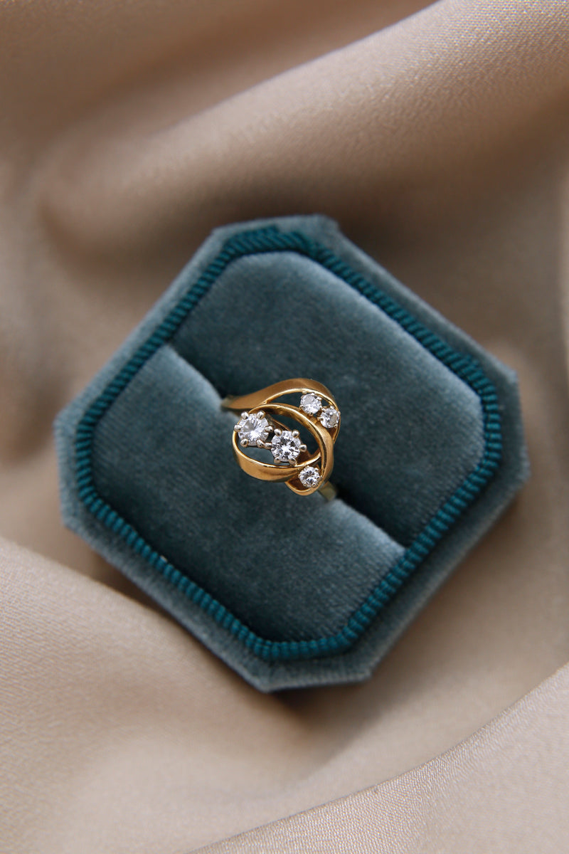 1920's Victorian Revival 14k Diamond Ring | Sz 4.75