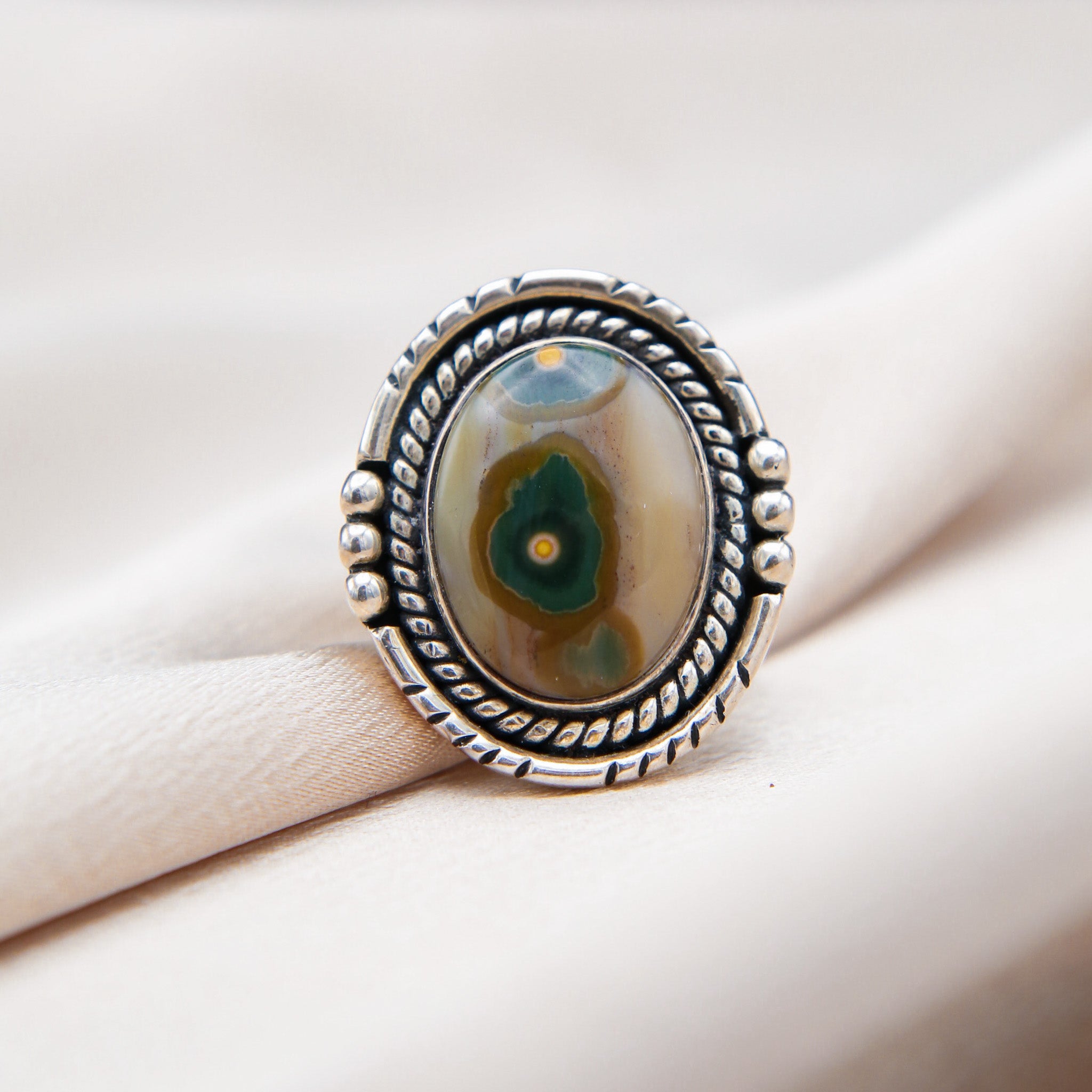 Ocean Jasper Ring | Adjustable