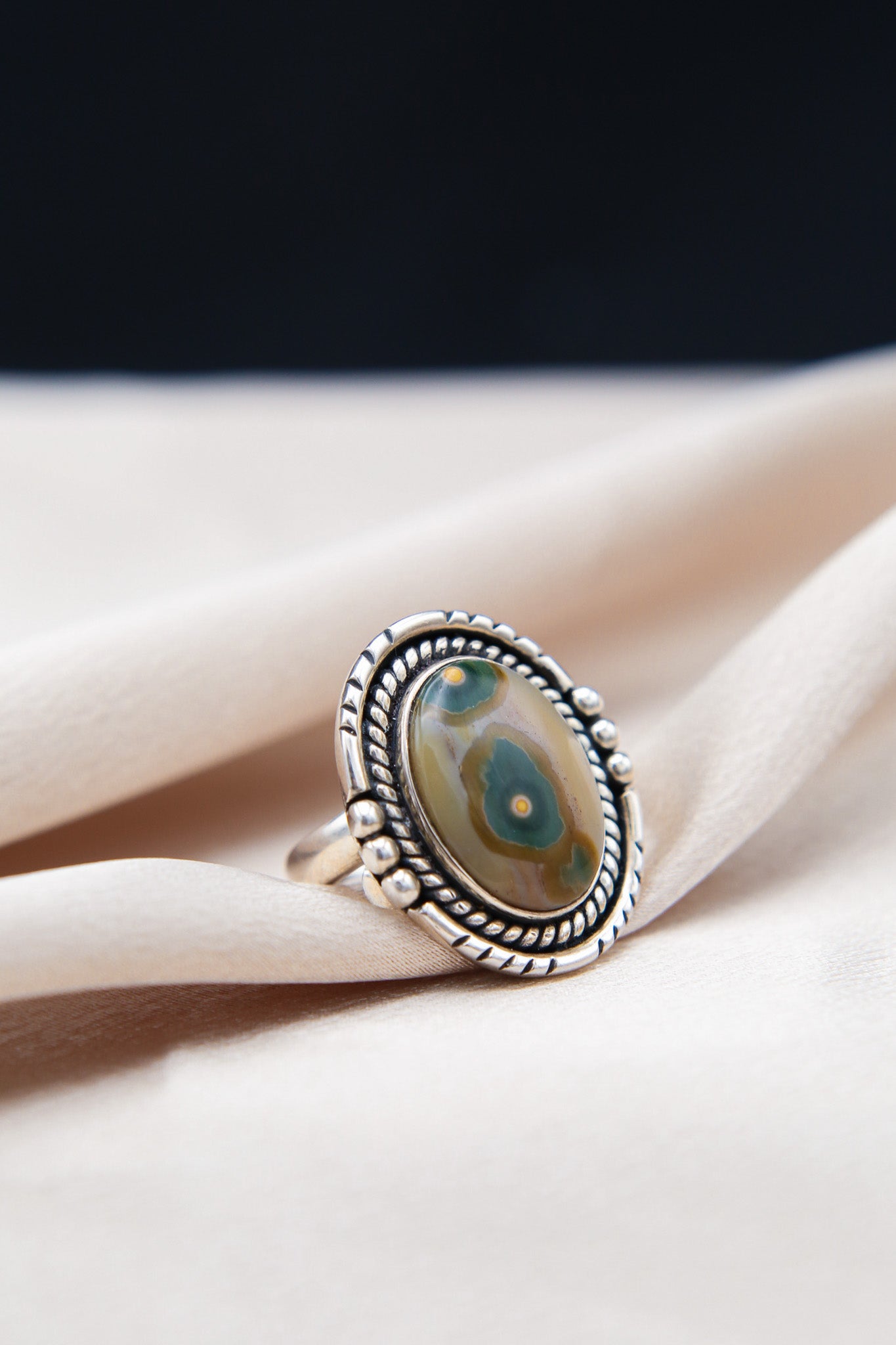 Ocean Jasper Ring | Adjustable