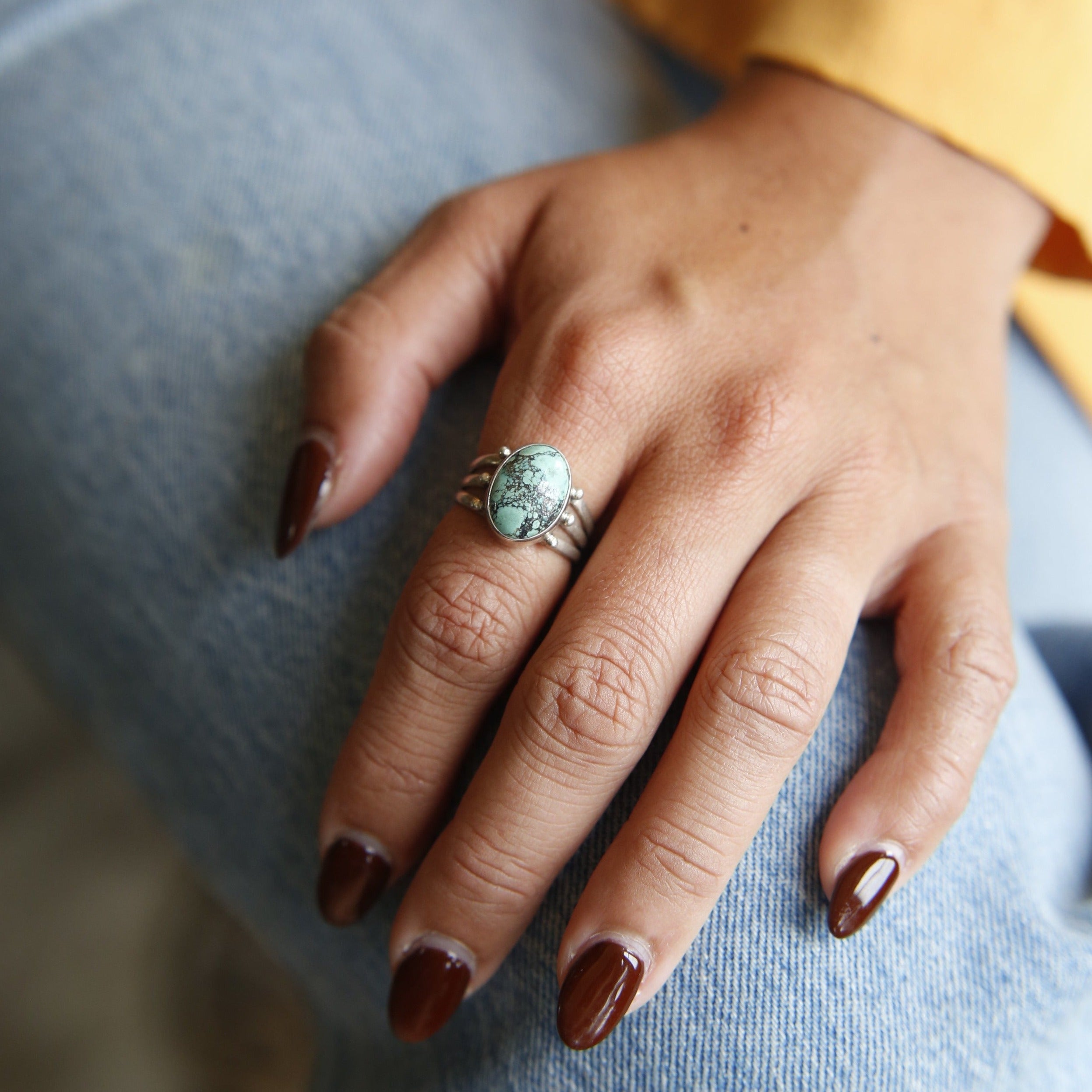 Royston Turquoise Ring | Triple Band