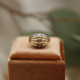 1960's 14k Diamond Dynasty Domed Ring | sz 5