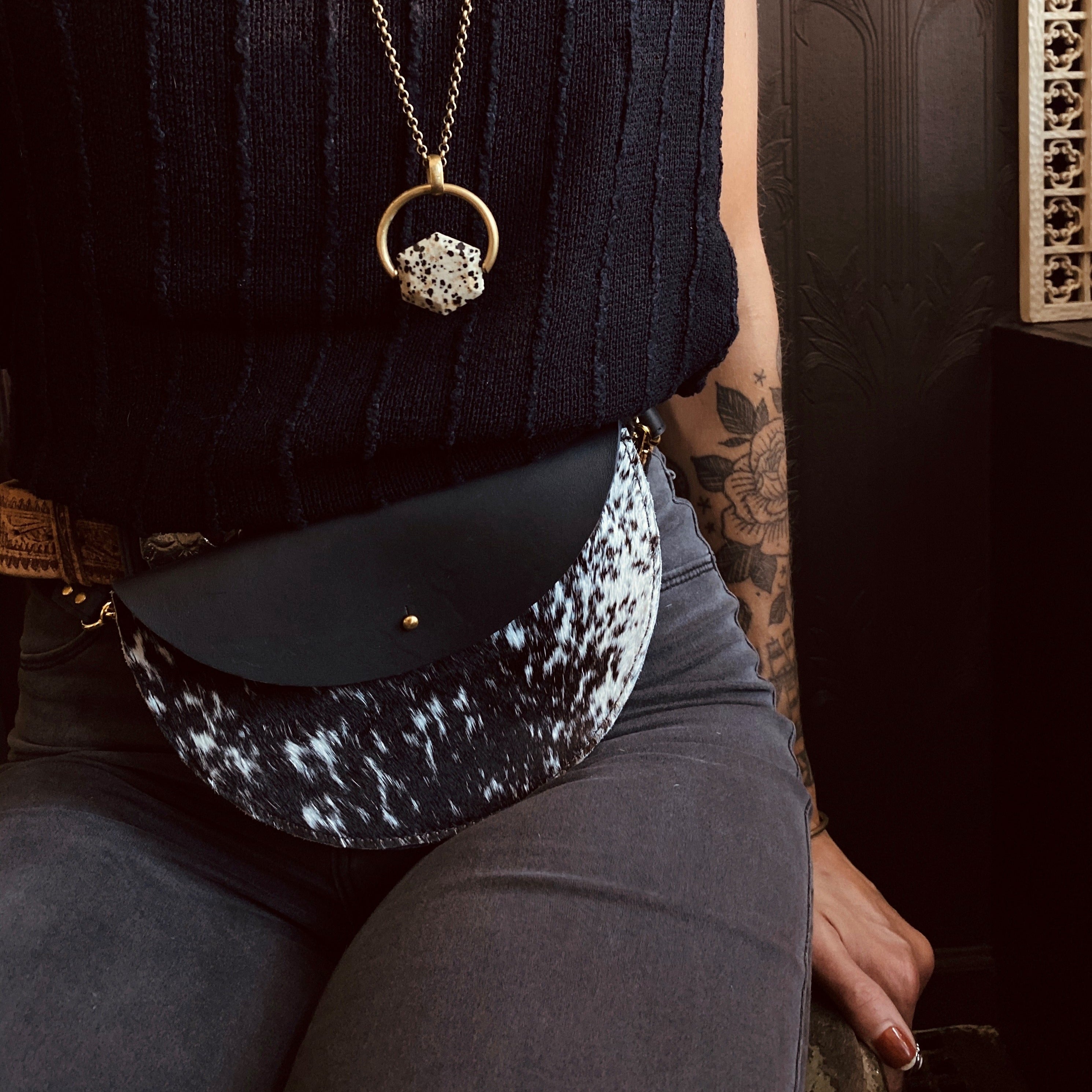 The Moon Cow Hide Hip Bag | Jackalope Milk