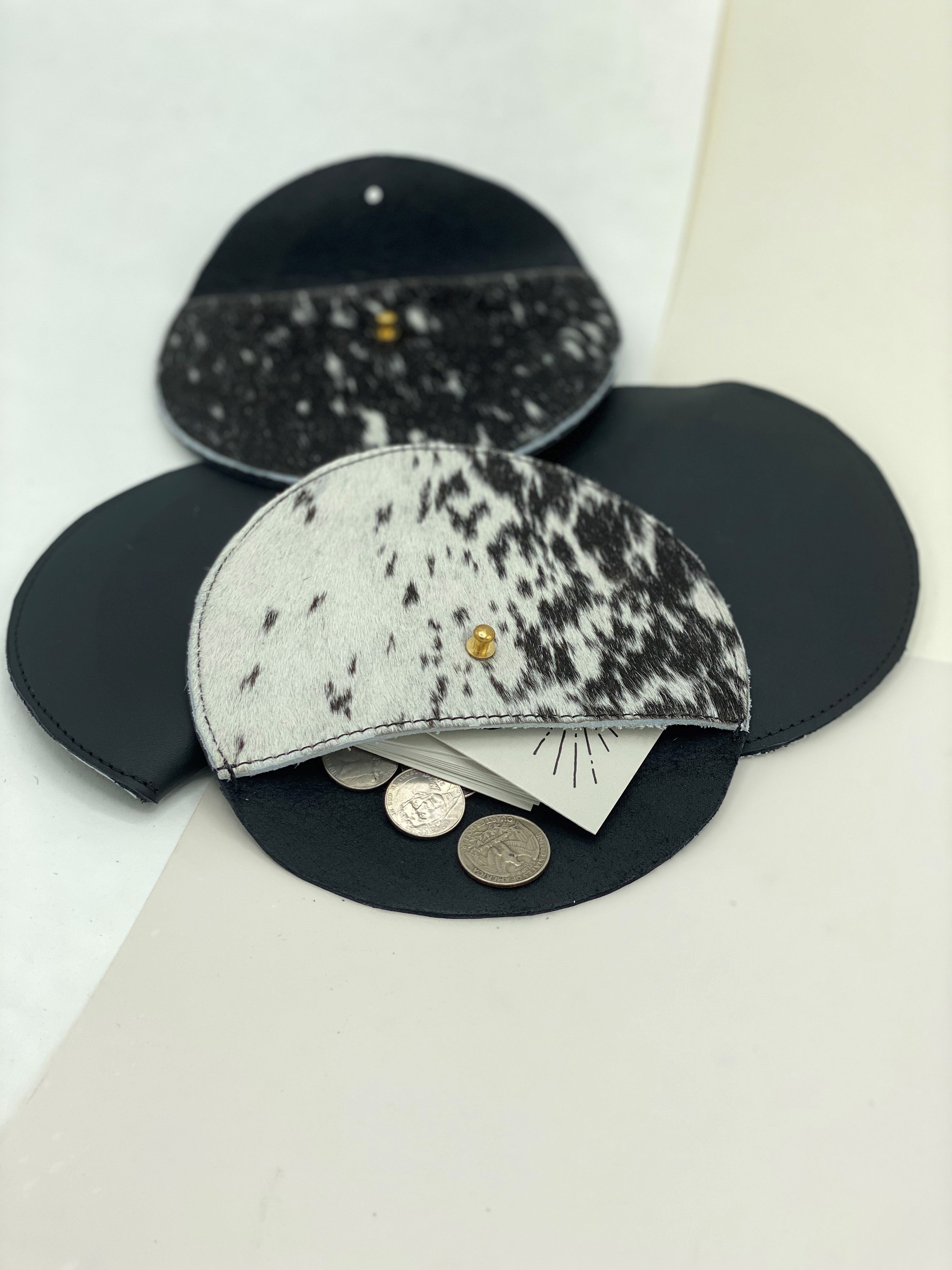 The Moon Cow Hide Coin Clutch | Jackalope Milk