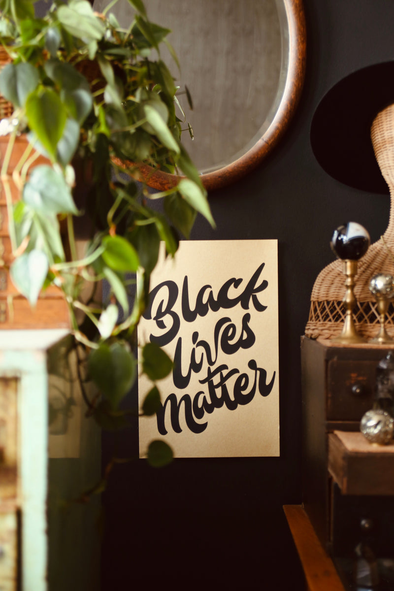 Local Jewelry Design Company and Retail store and Studio making a difference in our local community. Black Lives Matter poster designed by CIVAL Collective. Donations go to BLOC. Screen Printing by Split Fountain Press Milwaukee WI creative printing company. Women Owned businesses supporting MKE Black Communities.