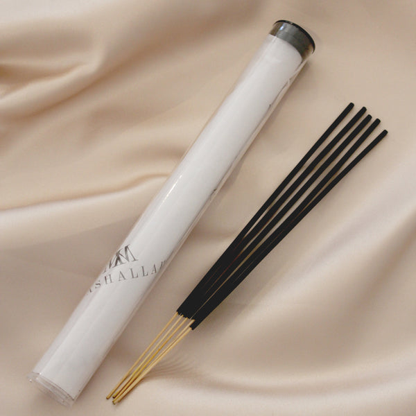 black incense sticks with plastic tube case 