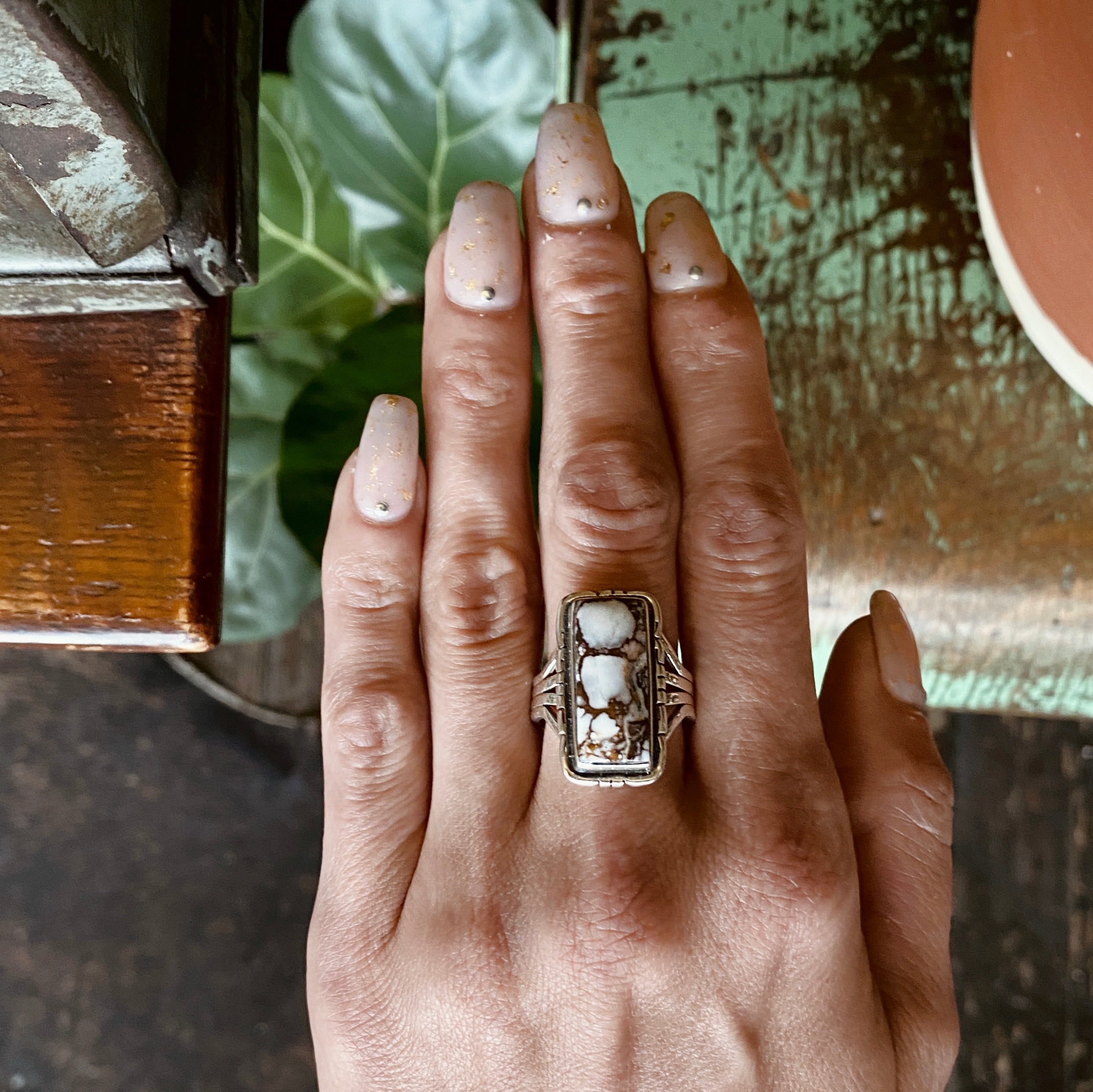 Navajo Crazy Horse Magnesite Ring| Sz 9.5