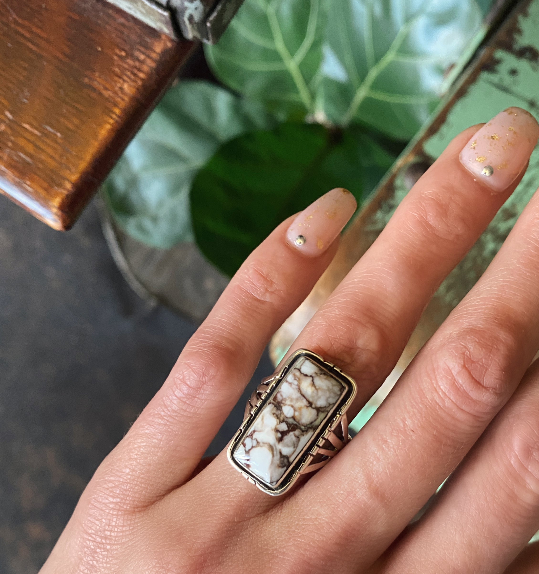 Navajo Crazy Horse Magnesite Ring| Sz 9.5